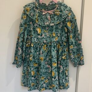 Janie and Jack Teal Floral Kids Dress